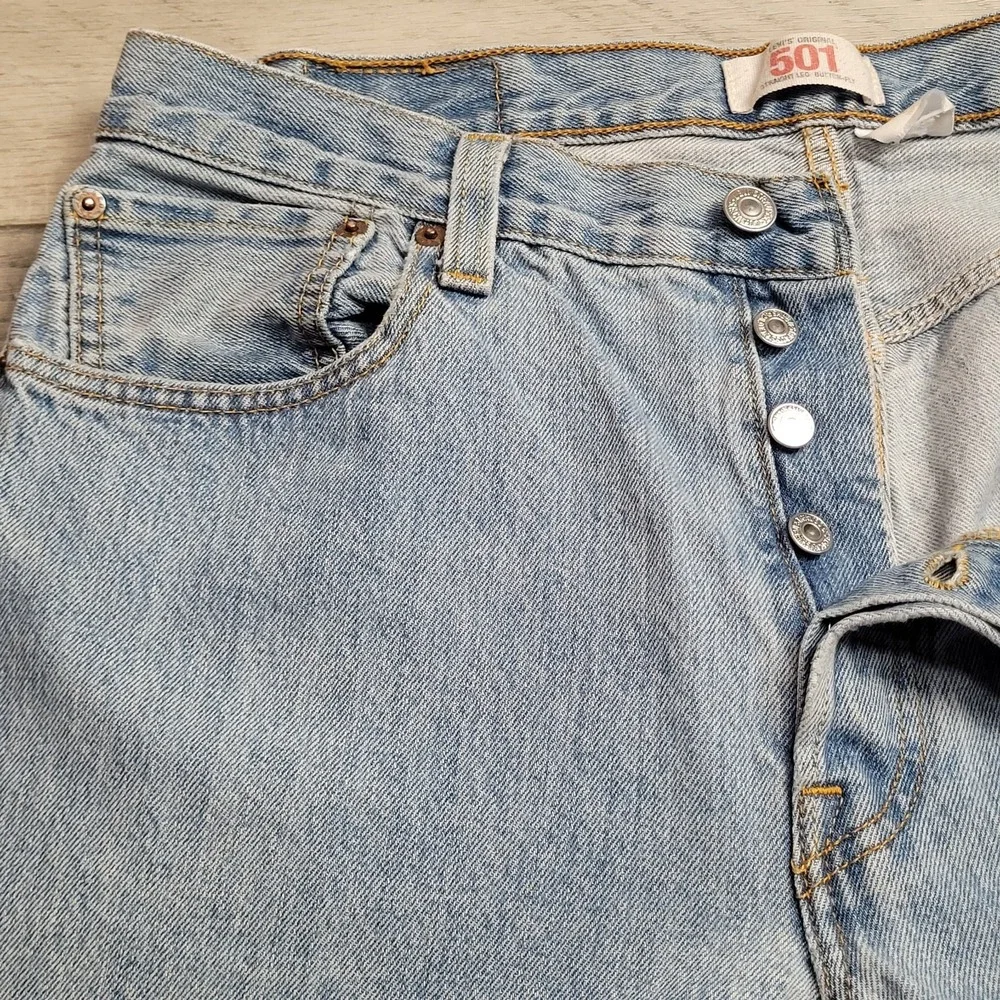 👖Levi's 501XX Jeans Mens 34x34 (fits 32x34) Stonewash Fade Blue Button Fly 2008